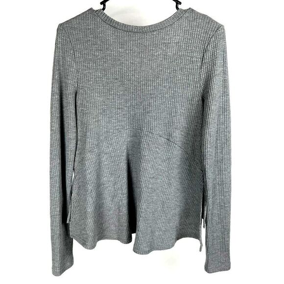 Poof Waffle Knit V-Neck Long Sleeve Med - Picture 4 of 4